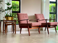 Load image into Gallery viewer, Pair of Vintage Mahogany Armchairs