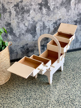 Load image into Gallery viewer, Retro wooden sewing/ hobby basket