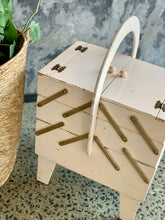 Load image into Gallery viewer, Retro wooden sewing/ hobby basket