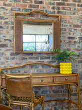 Load image into Gallery viewer, Cane dresser/desk with chair