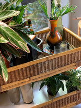 Load image into Gallery viewer, Vintage Two Tier Cane Caddy