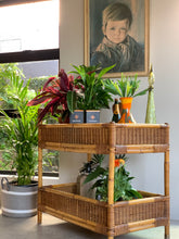 Load image into Gallery viewer, Vintage Two Tier Cane Caddy