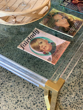 Load image into Gallery viewer, Lucite & Brass Coffee Table