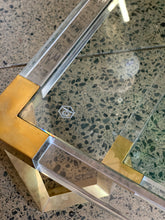 Load image into Gallery viewer, Lucite & Brass Coffee Table