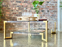 Load image into Gallery viewer, Lucite & Brass Coffee Table
