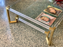 Load image into Gallery viewer, Lucite & Brass Coffee Table