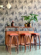 Load image into Gallery viewer, Mid-Century Bar & Three Stools