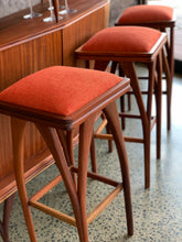 Load image into Gallery viewer, Mid-Century Bar & Three Stools