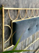 Load image into Gallery viewer, King size brass headboard