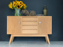 Load image into Gallery viewer, Oak Retro Sideboard