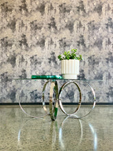 Load image into Gallery viewer, Chrome & Glass coffee table