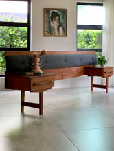 Load image into Gallery viewer, Mid-Century Headboard & Pedestals