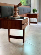 Load image into Gallery viewer, Mid-Century Headboard & Pedestals