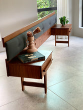 Load image into Gallery viewer, Mid-Century Headboard & Pedestals