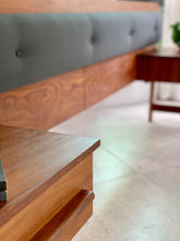 Load image into Gallery viewer, Mid-Century Headboard & Pedestals