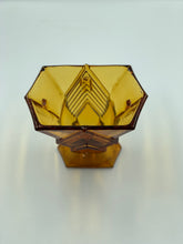 Load image into Gallery viewer, Amber Art Deco Vase