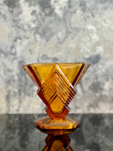 Load image into Gallery viewer, Amber Art Deco Vase