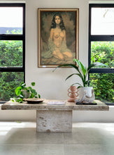 Load image into Gallery viewer, Travertine Modernist Coffee Table