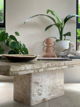 Load image into Gallery viewer, Travertine Modernist Coffee Table