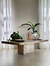 Load image into Gallery viewer, Travertine Modernist Coffee Table