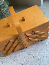 Load image into Gallery viewer, Vintage Wooden Sewing Caddy