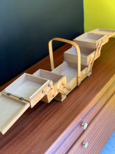 Load image into Gallery viewer, Vintage Wooden Sewing Caddy