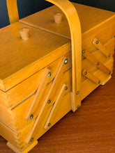 Load image into Gallery viewer, Vintage Wooden Sewing Caddy
