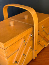 Load image into Gallery viewer, Vintage Wooden Sewing Caddy