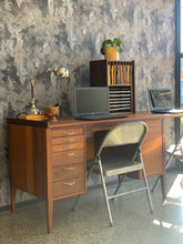 Load image into Gallery viewer, Mid-Century Mahogany Desk