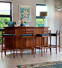 Load image into Gallery viewer, Mid-Century Bar & 5 Bar Chairs