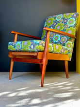 Load image into Gallery viewer, Pair of Mid-Century Armchairs In Vintage Fabric