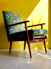 Load image into Gallery viewer, Pair of Mid-Century Armchairs In Vintage Fabric