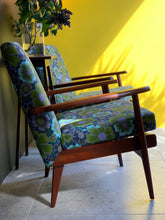 Load image into Gallery viewer, Pair of Mid-Century Armchairs In Vintage Fabric