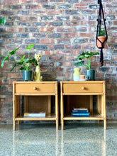 Load image into Gallery viewer, Pair of cane pedestals