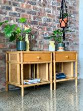 Load image into Gallery viewer, Pair of cane pedestals