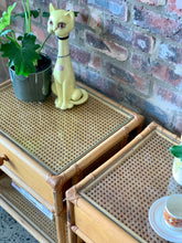 Load image into Gallery viewer, Pair of cane pedestals