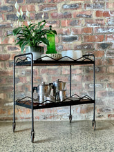 Load image into Gallery viewer, Painted steel and wood trolley