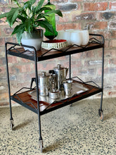 Load image into Gallery viewer, Painted steel and wood trolley