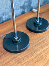 Load image into Gallery viewer, Pair of Chromed Table Lamps