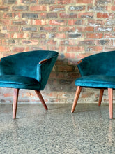 Load image into Gallery viewer, Pair Of Mid-Century Mahogany Armchairs
