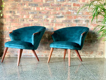 Load image into Gallery viewer, Pair Of Mid-Century Mahogany Armchairs