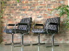 Load image into Gallery viewer, Pair Of Modernist Chrome Armchairs