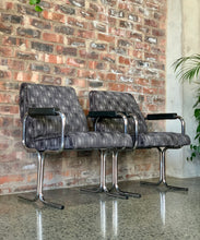 Load image into Gallery viewer, Pair Of Modernist Chrome Armchairs