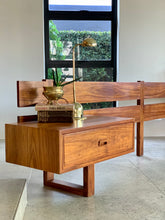 Load image into Gallery viewer, Mid-Century Headboard With Pedestals (Queen Size)