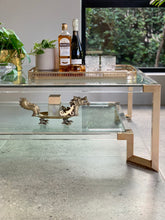 Load image into Gallery viewer, Lucite & Brass Coffee Table