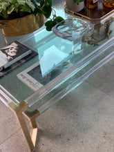 Load image into Gallery viewer, Lucite & Brass Coffee Table
