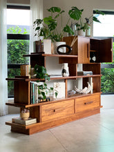 Load image into Gallery viewer, Mid-Century Wall Unit / Room Divider in Solid Kiaat