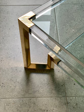 Load image into Gallery viewer, Lucite & Brass Coffee Table