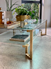 Load image into Gallery viewer, Lucite & Brass Coffee Table