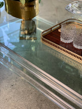 Load image into Gallery viewer, Lucite & Brass Coffee Table